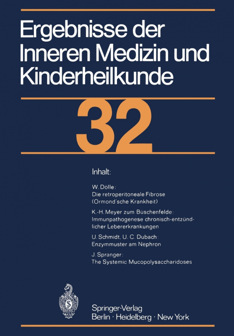 Ergebnisse der Inneren Medizin und Kinderheilkunde