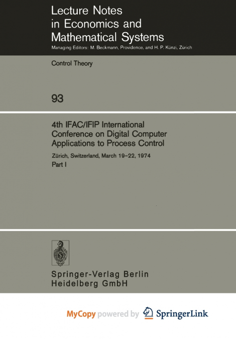 4th IFAC/IFIP International Conference on Digital Computer Applications to Process Control