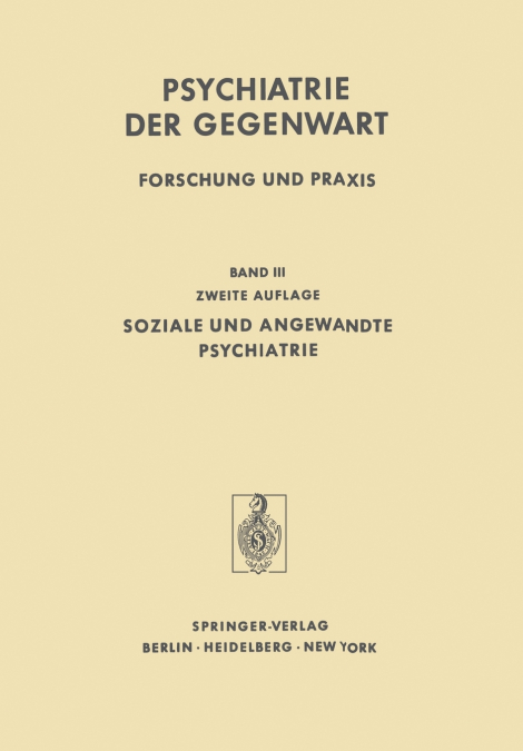 Soziale und Angewandte Psychiatrie