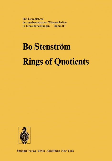 Rings of Quotients