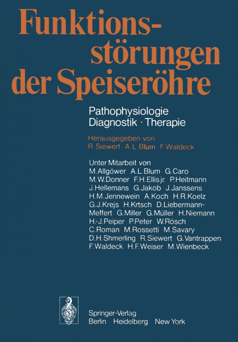 Funktionsstorungen Der Speiserohre