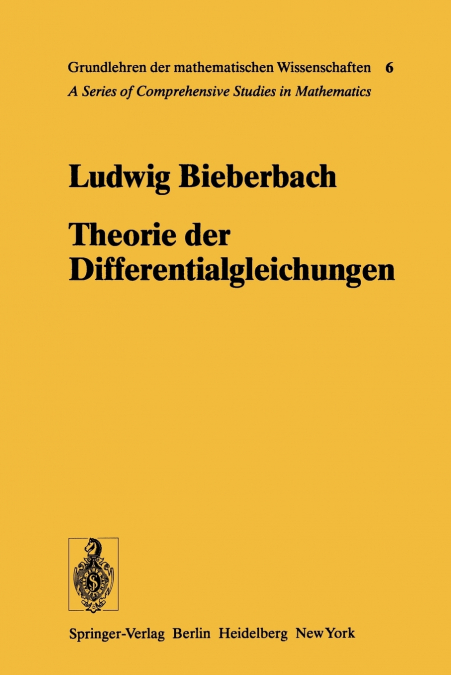 Theorie Der Differentialgleichungen