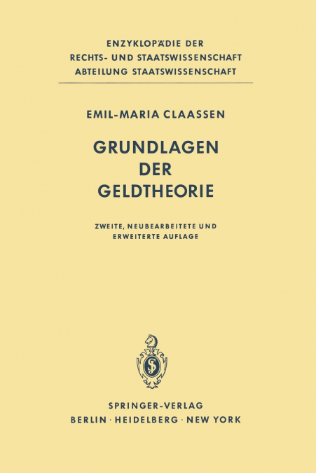 Grundlagen Der Geldtheorie