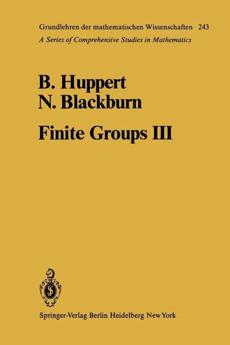 Finite Groups III