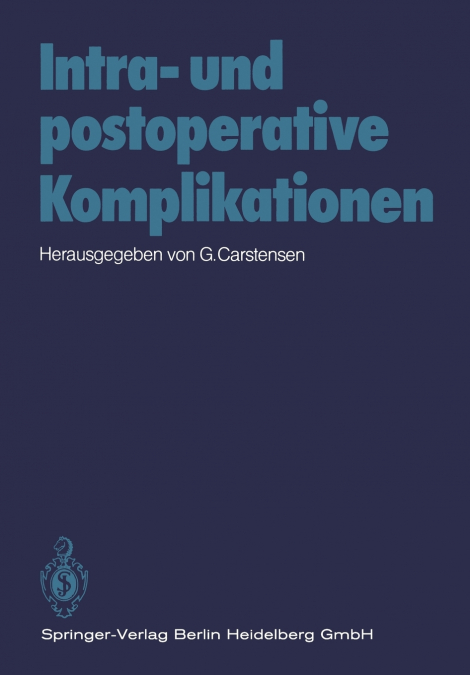 Intra- Und Postoperative Komplikationen