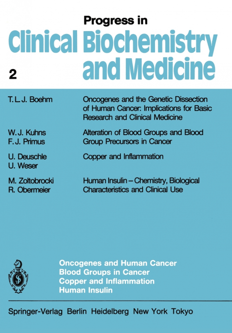 Oncogenes and Human Cancer Blood Groups in Cancer Copper and Inflammation Human Insulin