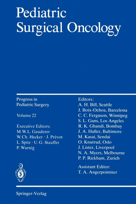 Pediatric Surgical Oncology