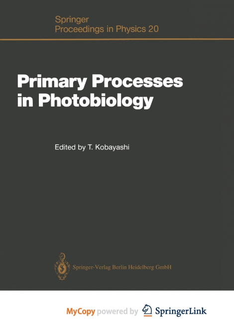 Primary Processes in Photobiology