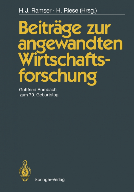 Beiträge zur angewandten Wirtschaftsforschung
