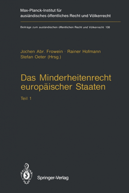 Das Minderheitenrecht europäischer Staaten