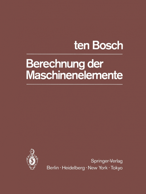 Berechnung Der Maschinenelemente