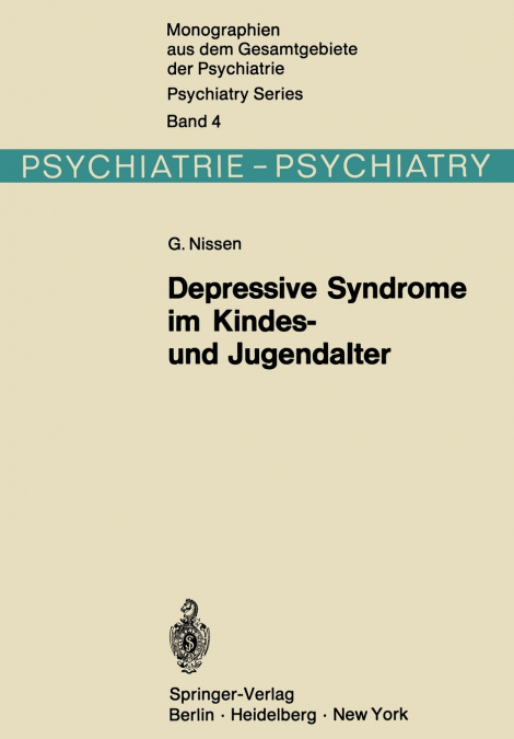 Depressive Syndrome im Kindes- und Jugendalter