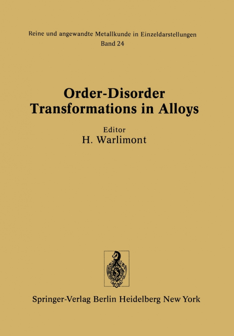 Order-Disorder Transformations in Alloys
