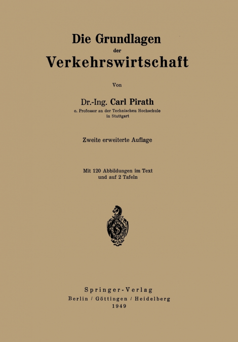 Die Grundlagen der Verkehrswirtschaft