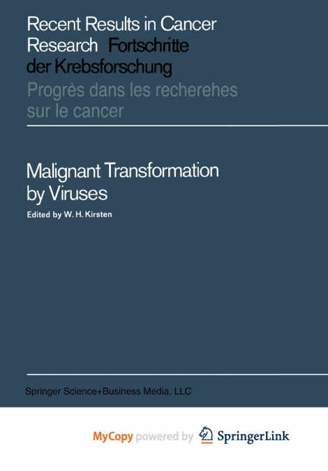 Malignant Transformation by Viruses