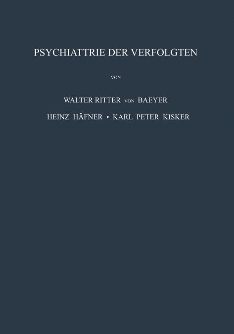 Psychiatrie der Verfolgten