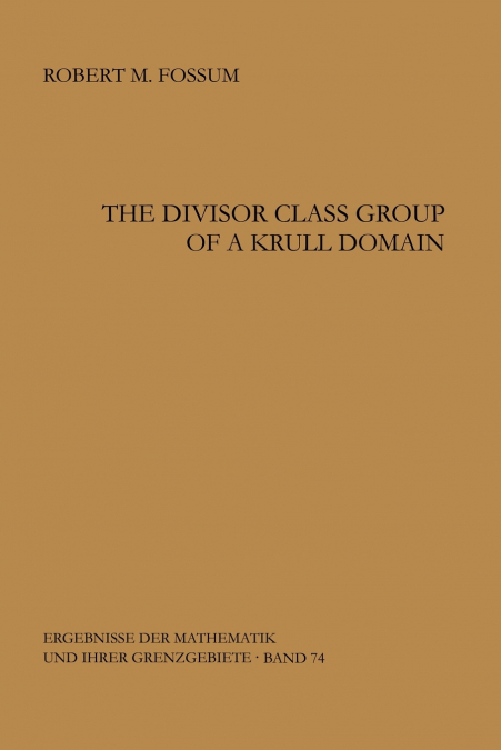 The Divisor Class Group of a Krull Domain