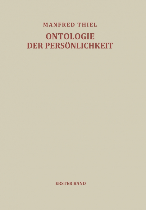 Versuch einer Ontologie der Persönlichkeit