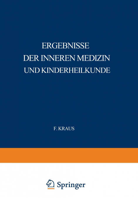 Ergebnisse Der Inneren Medizin Und Kinderheilkunde