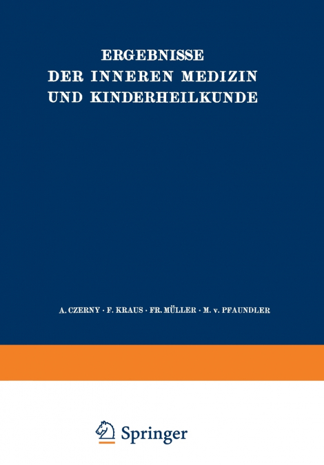 Ergebnisse Der Inneren Medizin Und Kinderheilkunde