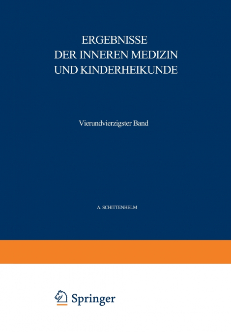 Ergebnisse Der Inneren Medizin Und Kinderheilkunde