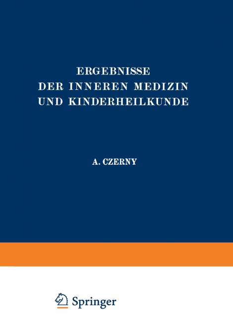 Ergebnisse Der Inneren Medizin Und Kinderheilkunde