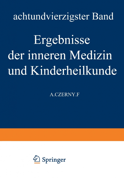Ergebnisse der Inneren Medizin und Kinderheilkunde