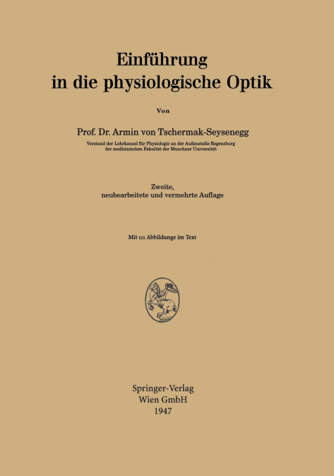 Einfuhrung in Die Physiologische Optik