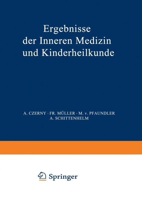 Ergebnisse Der Inneren Medizin Und Kinderheilkunde