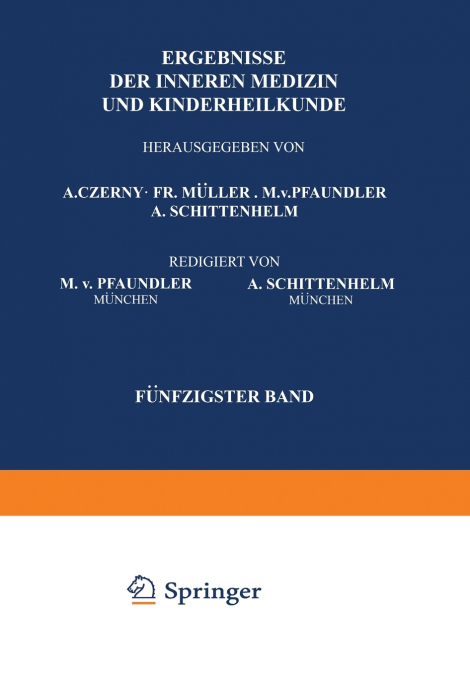 Ergebnisse Der Inneren Medizin Und Kinderheilkunde