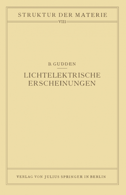 Lichtelektrische Erscheinungen
