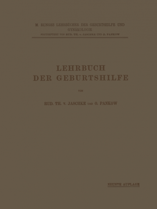 Lehrbuch Der Geburtshilfe
