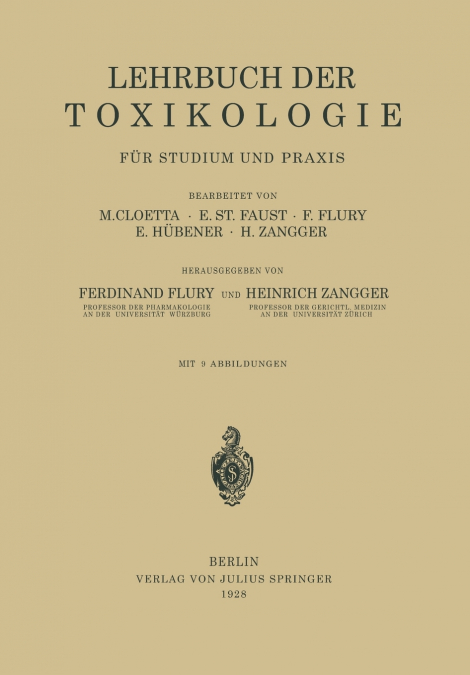 Lehrbuch der Toxikologie für Studium und Praxis