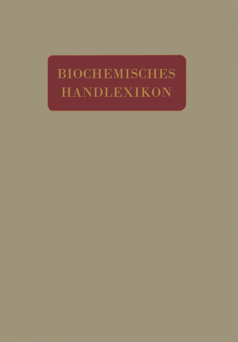 Biochemisches Handlexikon