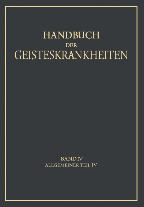 Handbuch Der Geisteskrankheiten