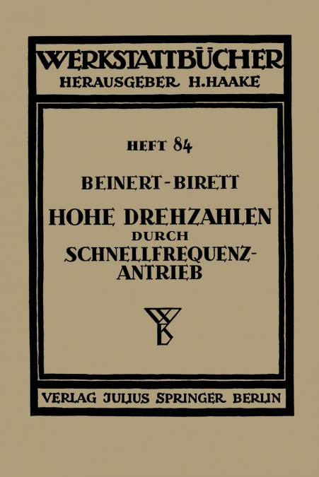 Hohe Drehzahlen durch Schnellfrequenz-Antrieb