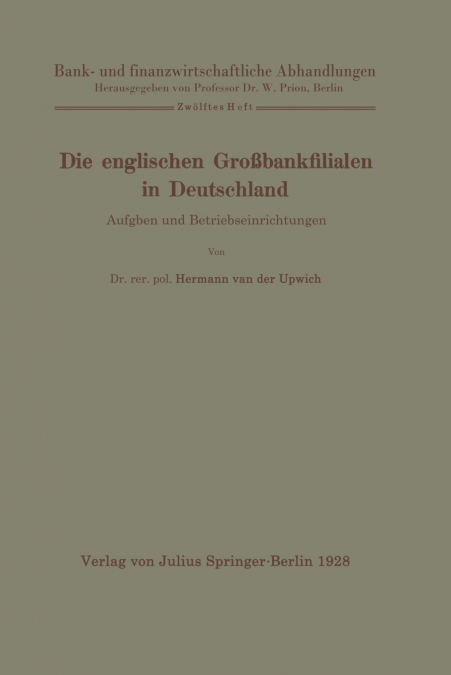 Die englischen Großbankfilialen in Deutschland