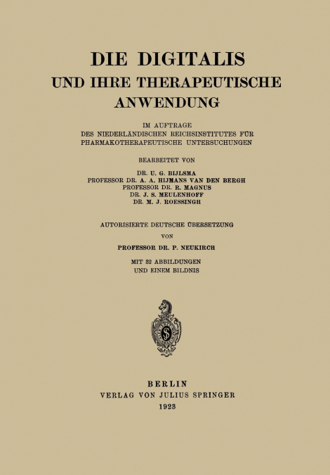 Die Digitalis und Ihre Therapeutische Anwendung