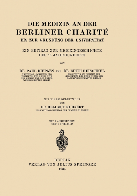 Die Medizin an der Berliner Charité bis zur Gründung der Universität