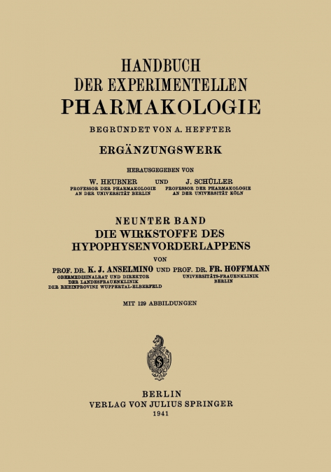 Die Wirkstoffe des Hypophysenvorderlappens