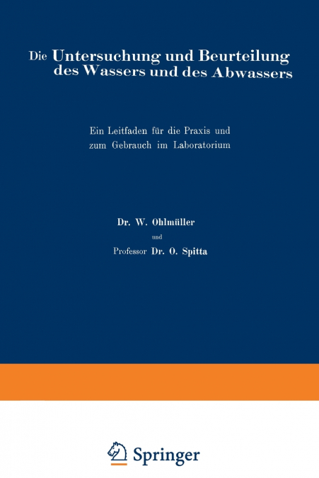 Die Untersuchung und Beurteilung des Wassers und des Abwassers
