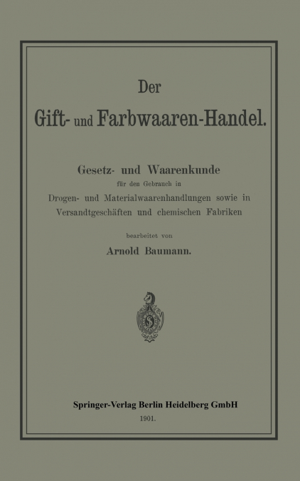 Der Gift- und Farbwaaren-Handel