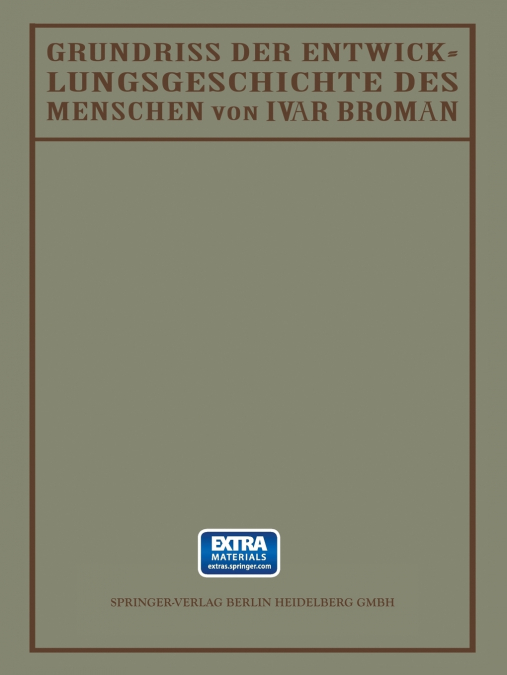 Grundriss Der Entwicklungsgeschichte Des Menschen