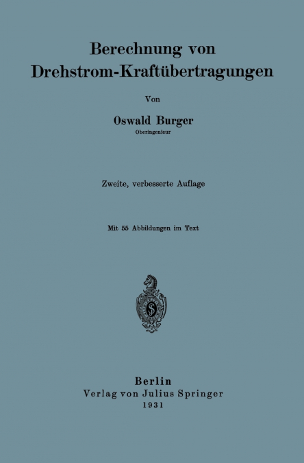 Berechnung Von Drehstrom-Kraftubertragungen
