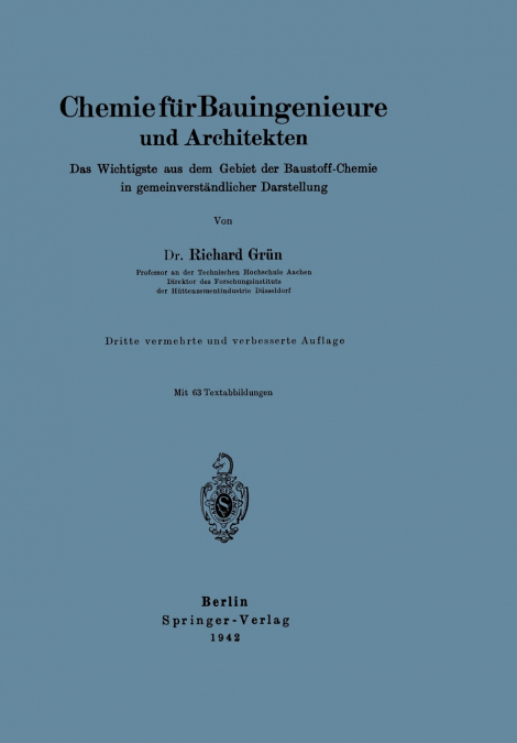 Chemie für Bauingenieure und Architekten