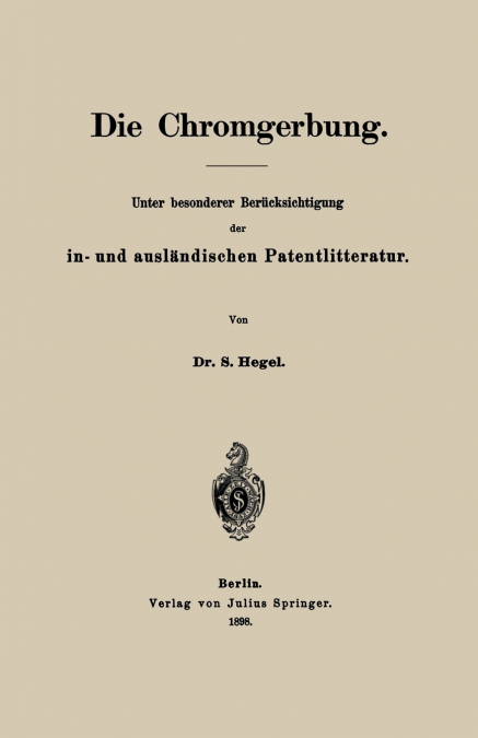 Die Chromgerbung