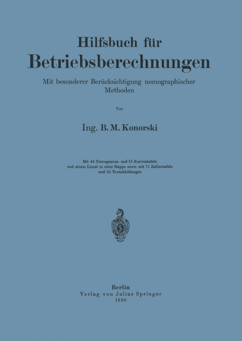 Hilfsbuch für Betriebsberechnungen