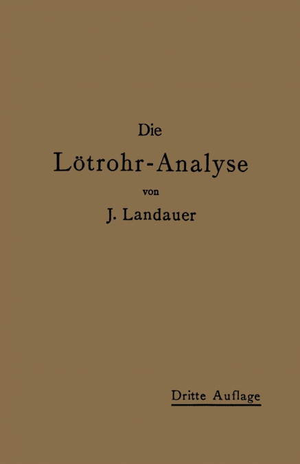 Die Lötrohranalyse