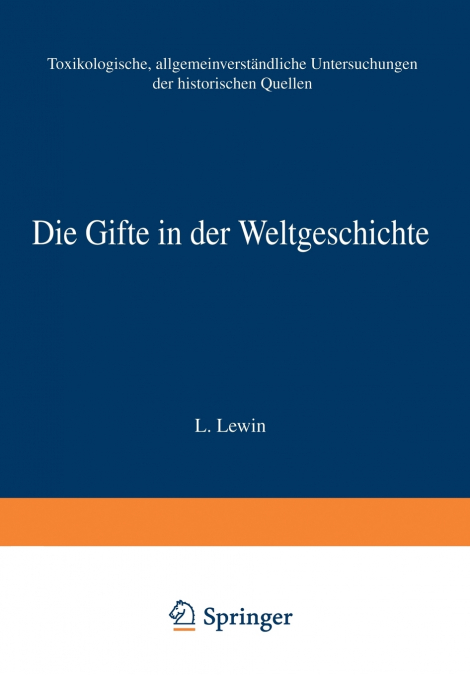 Die Gifte in der Weltgeschichte