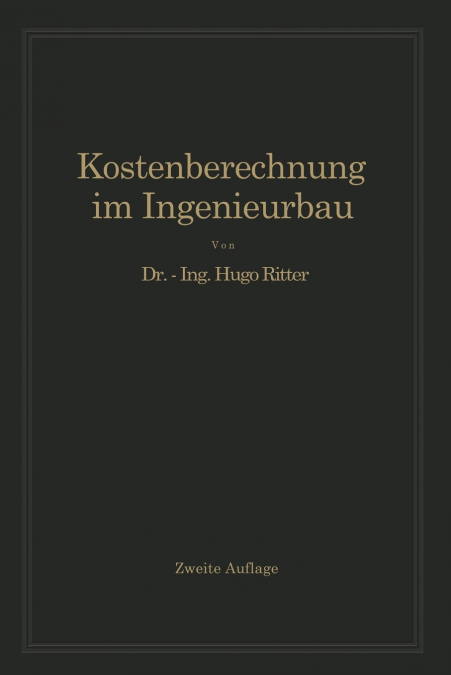 Kostenberechnung im Ingenieurbau